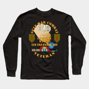 Gulf War Combat Vet w 1st ID - Combat Medic Long Sleeve T-Shirt